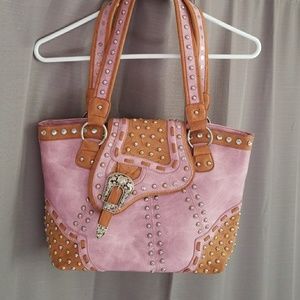 Beautiful pink and brown purse